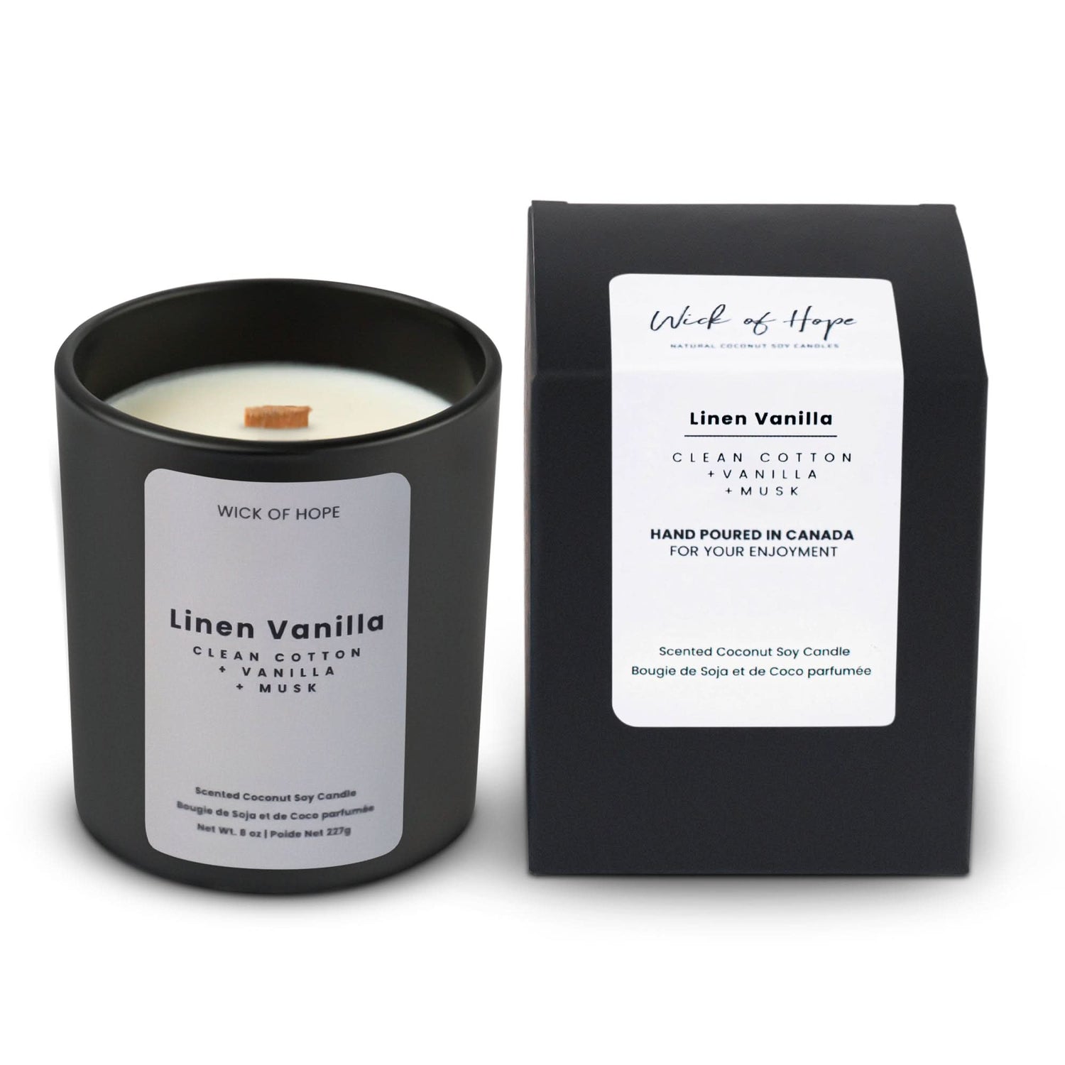 Linen Vanilla Candle | Clean Cotton + Vanilla